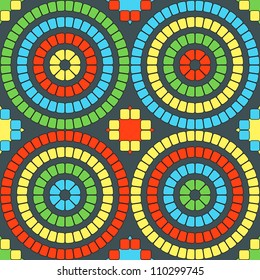 Abstract seamless pattern with colorful circles
