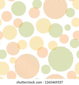 Abstract seamless pattern with colorful circles shapes. Vector illustration eps