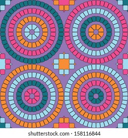 Abstract seamless pattern with colorful circles