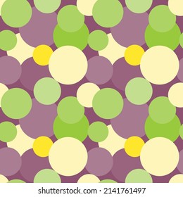 Abstract seamless pattern with colorful circles. Geometric vector illustration.