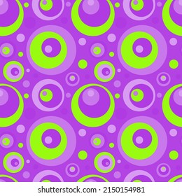 Abstract seamless pattern with colorful circles. Geometric vector illustration.
