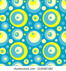 Abstract seamless pattern with colorful circles. Geometric vector illustration.
