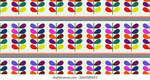 Abstract seamless pattern with colorful circles for decoration and design Seamless patterns with floral for fabric, textiles, clothing, packaging, cover, banner, poster, interior decor. Vector
