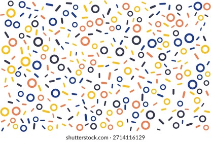 Abstrair padrão perfeito com círculos e traços coloridos em