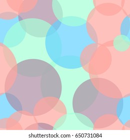 Abstract seamless pattern with colorful circles. Vector illustration.
