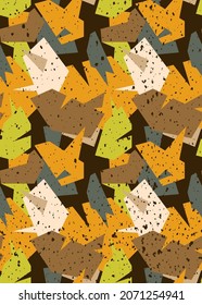 Resumen de un patrón sin fisuras con formas de geometría curvadas de color