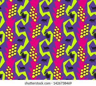 Abstract seamless pattern, colorful design, vector illustration