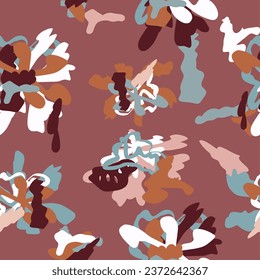 Abstrakte, nahtlose Muster bunt doodle Formen und Farben in Vektordesign modern. abstrakte, nahtlose Patches, lustige und helle Farben wiederholen