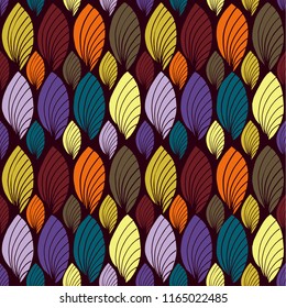 Abstract seamless pattern,
Colorful figures resembling fire.  Design for backgrounds, wallpapers, covers and packaging.