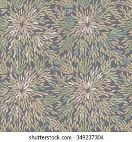 Abstract seamless pattern with colorful floral elements. Stylish template can be used for design fabric, textile, decor, cover, wallpaper and more designs.