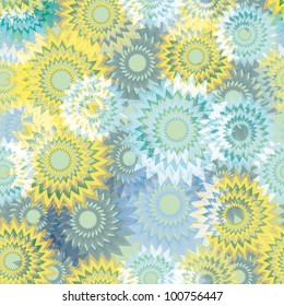abstract seamless pattern with colorful flowers. Universal background on all seasons. Vector eps10.