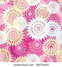 abstract seamless pattern with colorful flowers. Universal background on all seasons. Vector eps10.