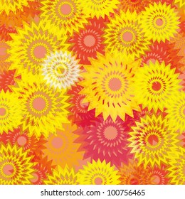 abstract seamless pattern with colorful flowers. Vector eps10