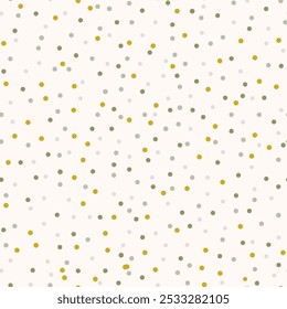 Abstract seamless pattern with colorful freehand dots. Background for children or trendy design with dots shapes.