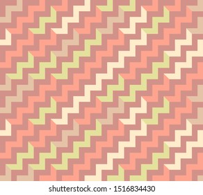Abstract seamless pattern. Colorful geometric background with zigzags.