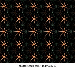 Abstract seamless pattern. Colorful geometric background with hexagons.