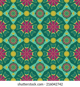 Abstract seamless pattern. Colorful geometric ornament.