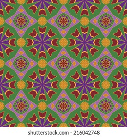 Abstract seamless pattern. Colorful geometric ornament.