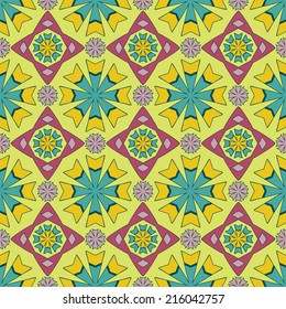 Abstract seamless pattern. Colorful geometric ornament.