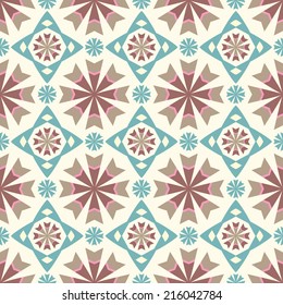 Abstract seamless pattern. Colorful geometric ornament.