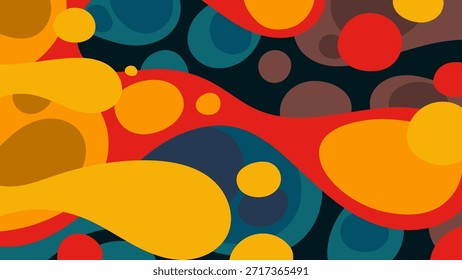 Patrón Abstractas sin fisuras con círculos geométricos coloridos