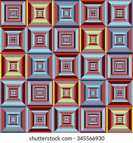Abstract seamless pattern. Colorful geometric ornament.