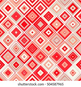 Abstract seamless pattern with colorful geometric shapes.