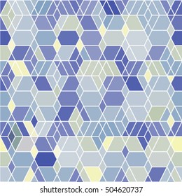 Abstract seamless pattern with colorful geometric shapes.