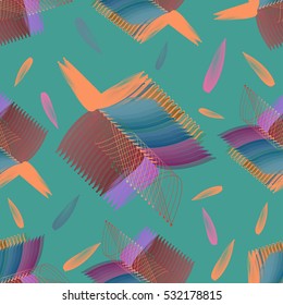Abstract seamless pattern with colorful geometrical shapes.