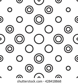 Abstract Seamless Pattern. Colorful Pattern with Halftone Dots. Circle Background. Vector Illustration.