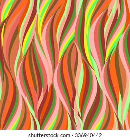Abstract seamless pattern. Colorful herbal vector background.