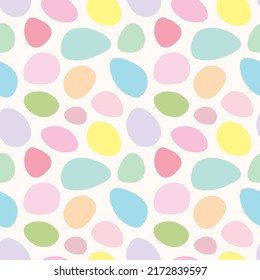 Abstract seamless pattern of colorful irregular circles, Vector pattern for bedsheet and pillow cover