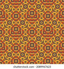 Abstract seamless pattern with colorful mosaic elements. Vector illustration. Design for banner, wrapping paper, wallpaper or fabric.