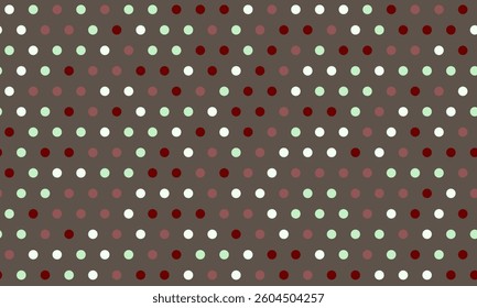Abstract seamless pattern of colorful polka dots on a dark background.  Perfect for fabric design, website backgrounds, or festive presentations.