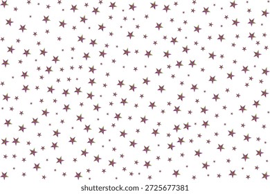 Abstract Seamless Pattern of Colorful Prismatic Stars on White Background.