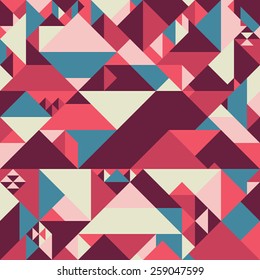 Abstract seamless pattern with colorful pyramids.