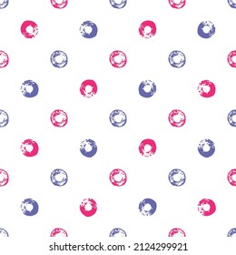Abstract seamless pattern with colorful rings mosaic texture. Design element for wrapping paper, banner, wallpaper and fabric.