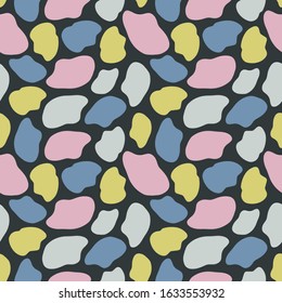 Abstract seamless pattern with colorful spots. Vector illustration