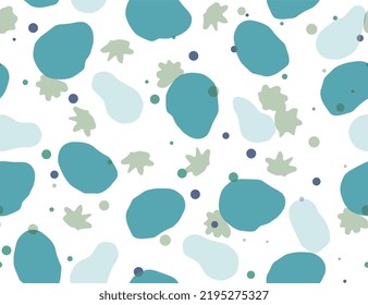 Abstract seamless pattern with colorful spots, puddles background