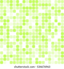 Abstract seamless pattern of colorful squares. Shades of lemon color.