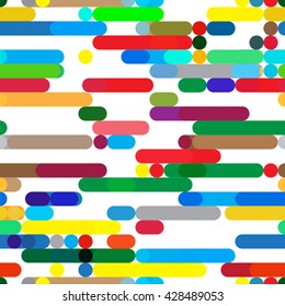 Abstract Seamless Pattern. Colorful Pattern with Stripes.