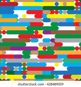Abstract Seamless Pattern. Colorful Pattern with Stripes.