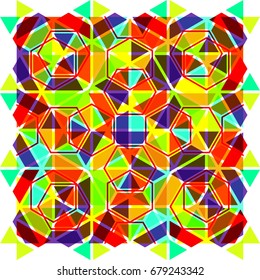 Abstract Seamless Pattern. Colorful Pattern with Stripes.