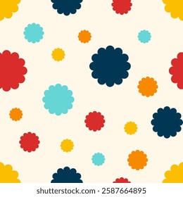 Abstract Seamless Pattern in Colorful Tones