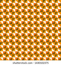 Abstract seamless pattern of colorful triangles. Textiles, Fabric, Paper, Wallpaper, Magazine, Flyer, Booklet. Geometric template for your design. Vector illustration