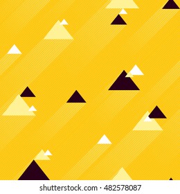 Abstract seamless pattern with Colorful Triangles. Vector background