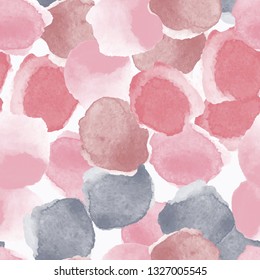 Abstract seamless pattern with colorful watercolor shapes made in vector