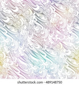 Abstract seamless pattern. Colorful waves pattern. Vector illustration.