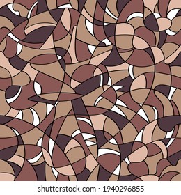 Abstract seamless pattern. Colorfull hand drawn texture. Vector background for fabric, textile, stained glass.