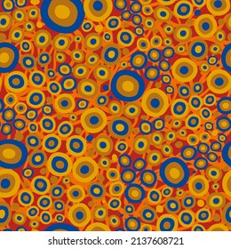 Abstract seamless pattern with colourful circles.